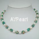 Wholesale Other Jewelry-pearl cloisonne bead necklace