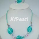Wholesale Set Jewelry-crystal coloured glaze set