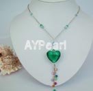 Wholesale crystal coloured glaze necklace