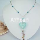 crystal coloured glaze necklace