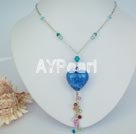 crystal coloured glaze necklace