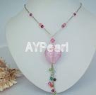 kristall rosa glasyr halsband
