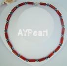 Wholesale Gemstone Jewelry-pearl carnelian necklace