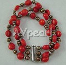 coral pearl bracelet