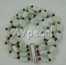 Amazon stone garnet bracelet