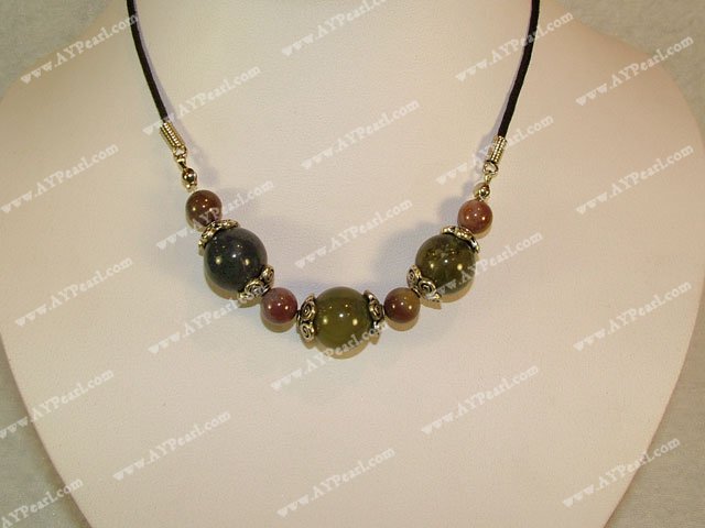 Indian agate κολιέ