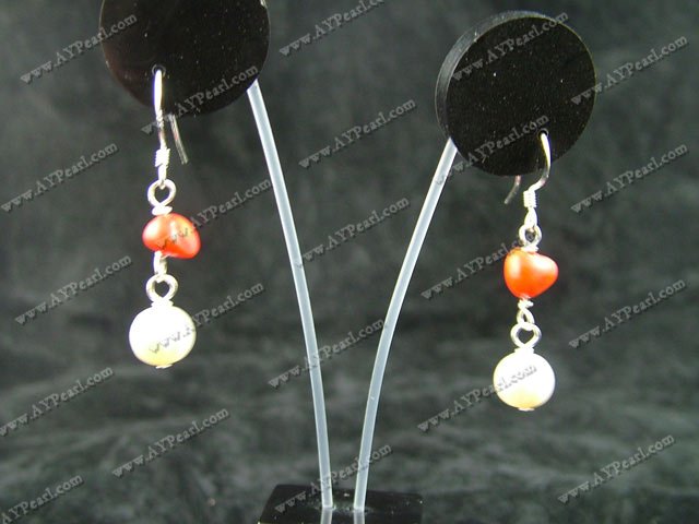 Wholesale Pearl Jewelry-pearl coral earrings