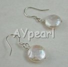 button pearl earrings