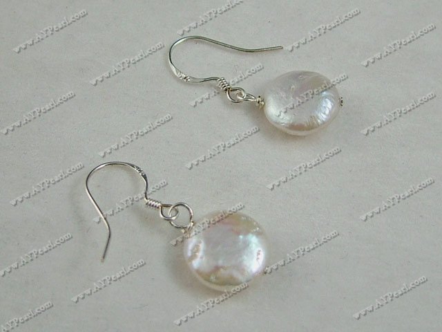 button pearl earrings