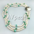 Turquoise pearl necklace