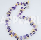 Amethyst citrine necklace