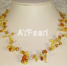 carnelian pearl necklace