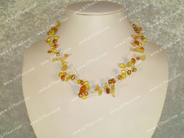 carnelian pearl necklace