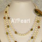 unakite pearl necklace