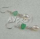 Wholesale aventurine pearl earrings