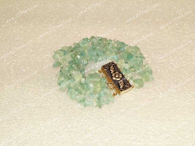 Aquamarine chips bracelet