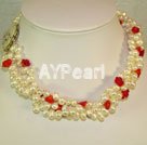 Wholesale pearl coral necklace