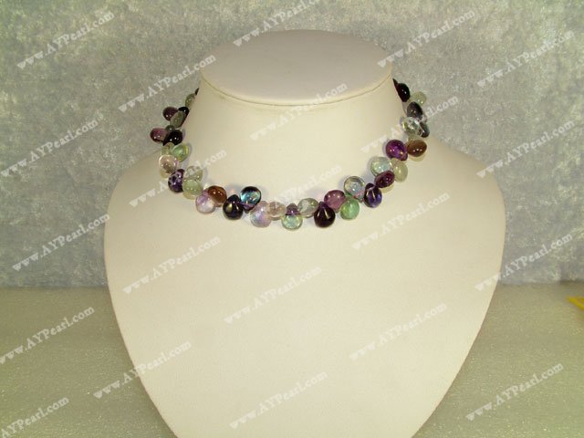 Rainbow fluorite necklace