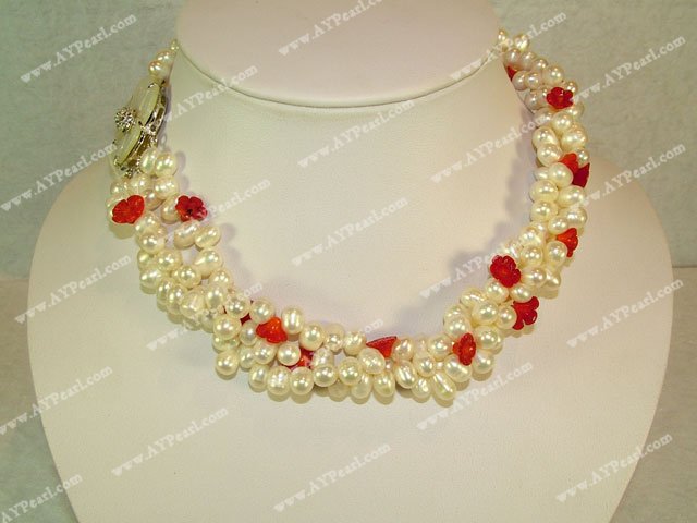 pearl coral necklace