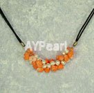 coral pearl necklace