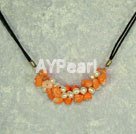 Wholesale coral pearl necklace