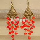 red coral earring