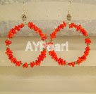 red coral earring