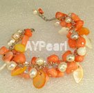 coral pearl bracelet