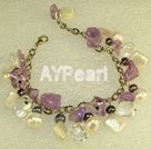 Wholesale amethyst shell bracelet