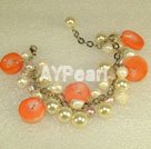 Wholesale coral pearl bracelet