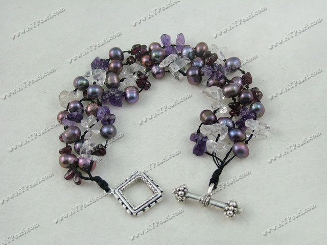 Crystal Jewelry Wholesale-pearl crystal bracelet