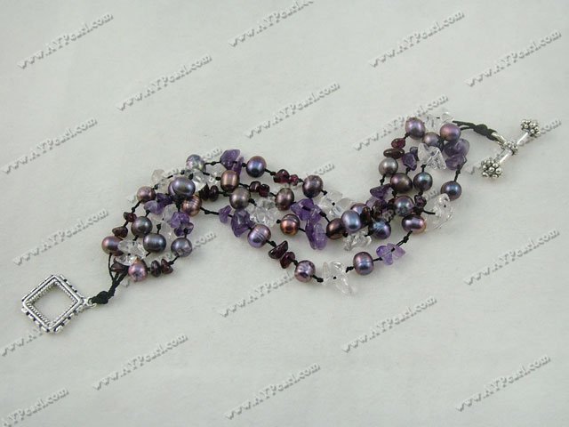 Crystal Jewelry Wholesale-pearl crystal bracelet