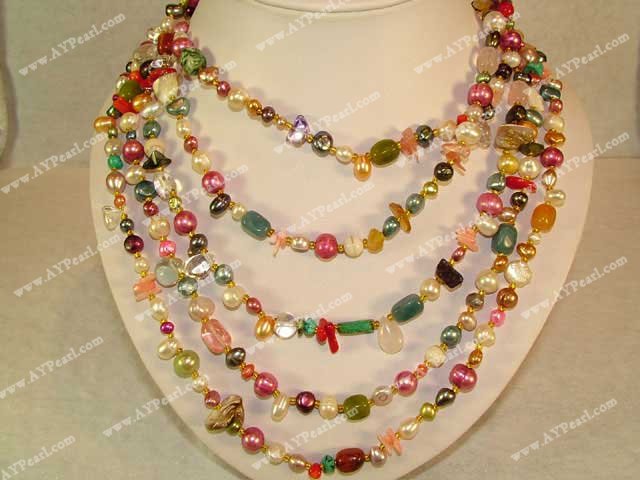 perla multicolore colier