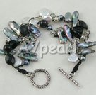 Biwa pearl crystal bracelet