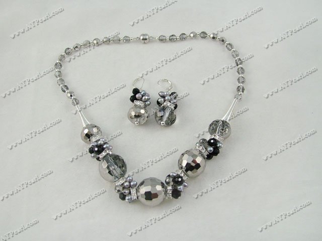 pearl manmade crystal set