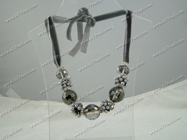 collier de perles de cristal artificiel