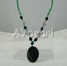 pearl agate crystal necklace