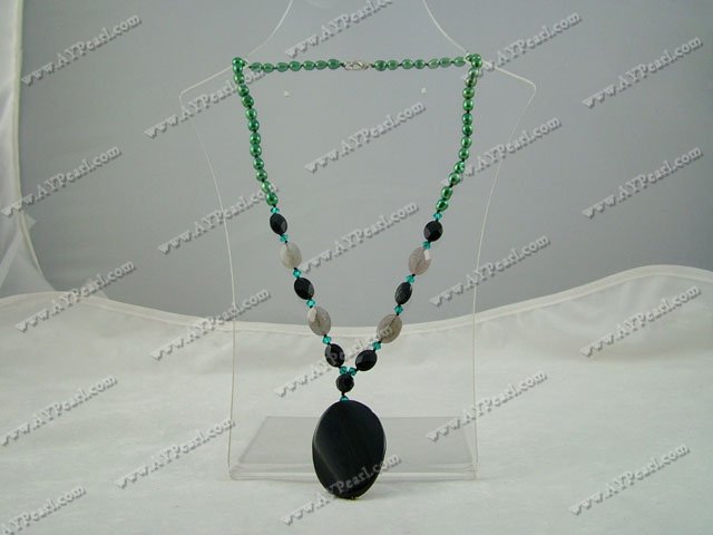 Wholesale Pearl Jewelry-pearl agate crystal necklace