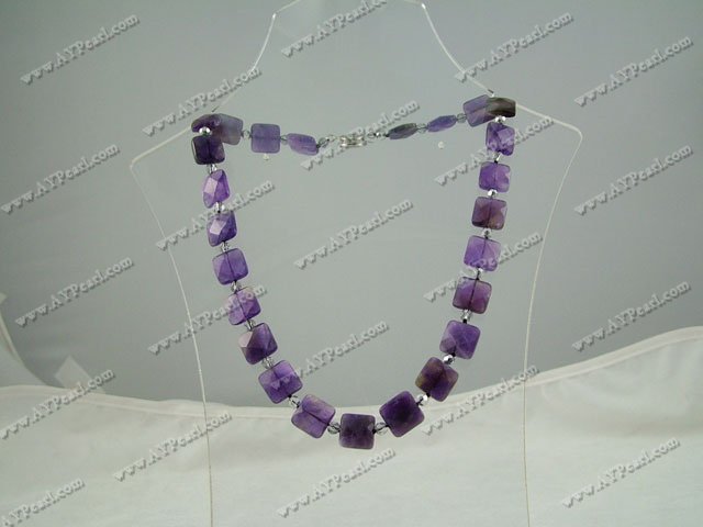 Wholesale Crystal Jewelry-faceted amethyst necklace