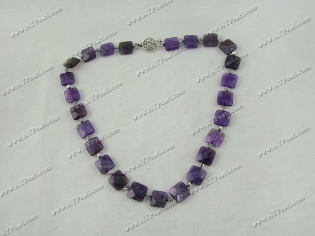 Crystal Jewelry Wholesale-faceted amethyst necklace