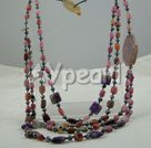 pearl Tourmaline amethyst necklace