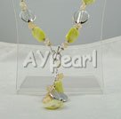 lemon stone crystal necklace