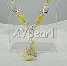 citron collier en cristal de pierre