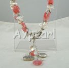 Wholesale cherry quartz pearl necklace