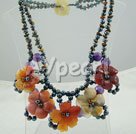 pearl agate tiger eye necklace