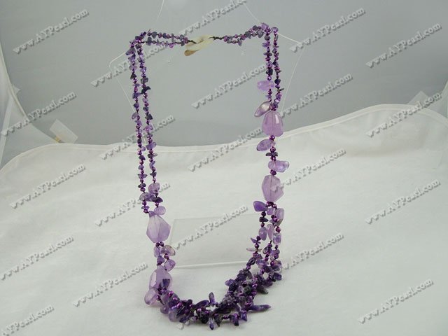 Wholesale Crystal Jewelry-pearl amethyst necklace