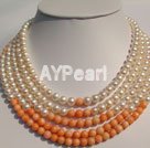 Wholesale pearl coral necklace