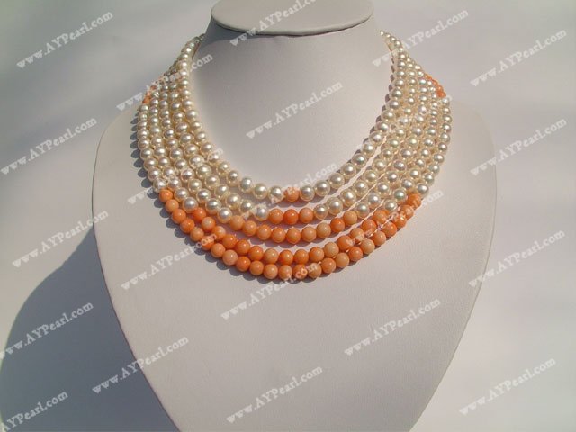 pearl coral necklace