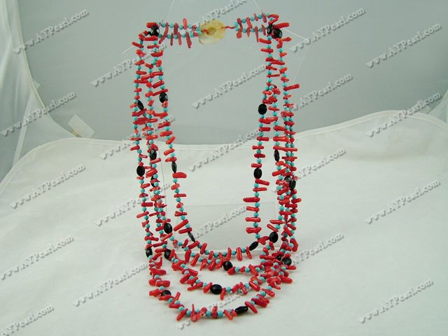 Wholesale Coral Jewelry-coral turquoise necklace