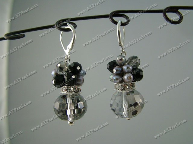 Wholesale Crystal Jewelry-pearl crystal earrings